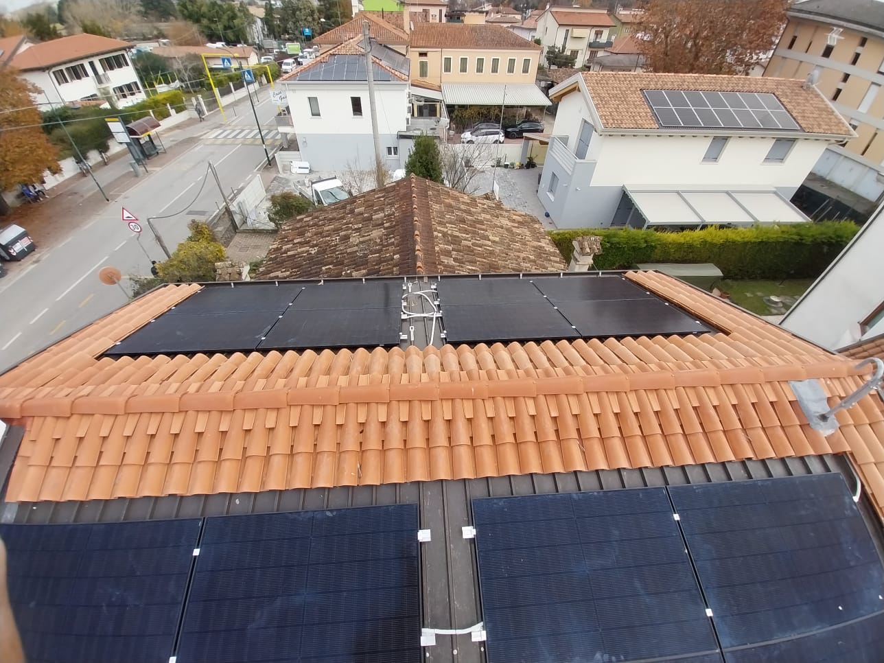 a house with solar panels on the roof